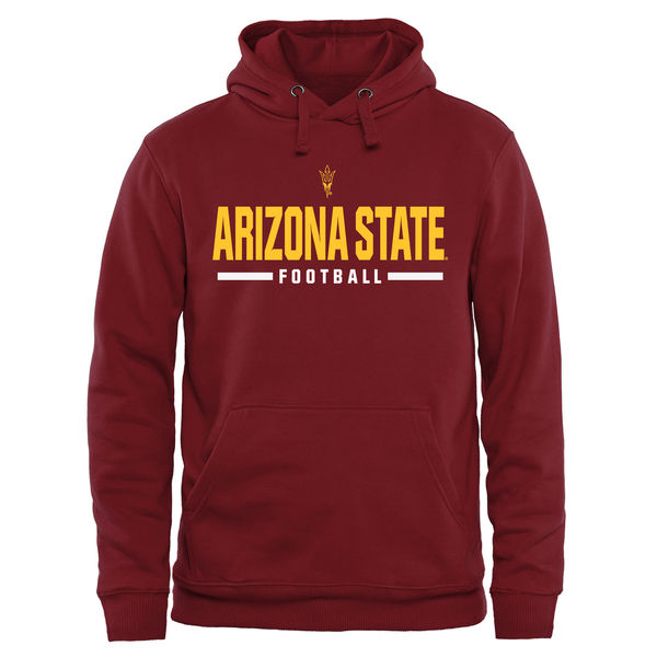 Men NCAA Arizona State Sun Devils Custom Sport Pullover Hoodie Maroon